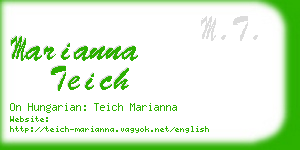 marianna teich business card